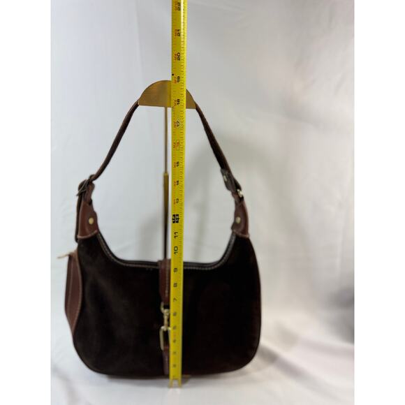 Coronado Dark Chocolate Suede Concealed Carry Purse with Brown Leather Strap - Picture 10 of 16